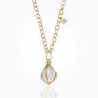 temple st. clair	18k swan amulet with royal b...