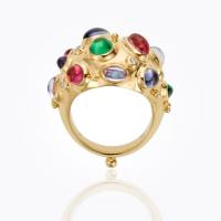 temple st. clair	18k classic amulet earrings with rock crystal and diamond granulati...