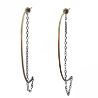 tara hutch 14k gold half-hoop earrings
