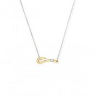 Alex and Ani	Fish Hook Two Tone Adjustable Necklace | David Lynch Foundation