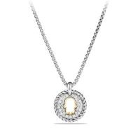 david yurman	petite pave hamsa charm necklace with diamonds and 18k gold