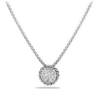 david yurman	petite pavé pendant necklace with diamonds