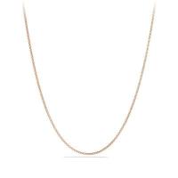 david yurman	box chain necklace in 18k rose gold, 1.7mm