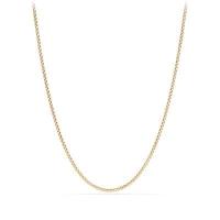 david yurman	small box chain necklace in 18k gold, 2.7mm