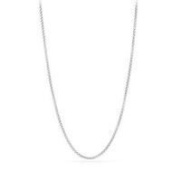 david yurman	box chain necklace in 18k white gold, 2.7mm