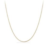 david yurman	box chain necklace in 18k gold, 1.7mm