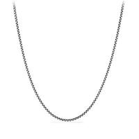 david yurman	small box chain necklace with an accent of 14k gold, 2.7mm
