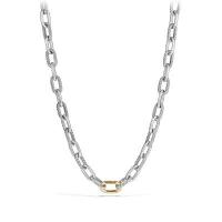 david yurman	dy madison medium necklace with 18k bonded gold, 11mm