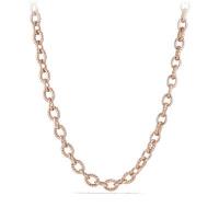 david yurman	large oval link necklace in 18k rose gold