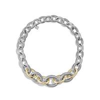david yurman	medium oval chain necklace with 14k gold