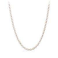 david yurman	oval and cable link chain necklace in 18k rose gold