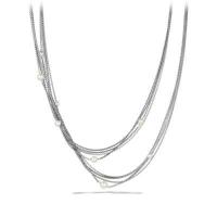 david yurman	four-row chain necklace with pearls