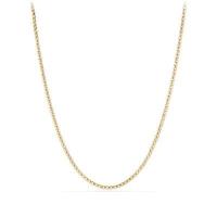 david yurman	medium box chain necklace in 18k gold, 3.6mm
