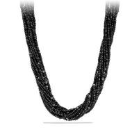 david yurman	dy signature bead necklace with black spinels and diamonds