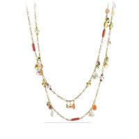 david yurman	bijoux necklace with citrine, prenite and peridot in 18k gold
