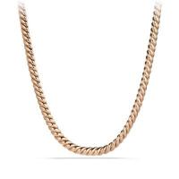 david yurman	hampton cable link necklace in 18k rose gold