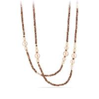 david yurman	oceanica tweejoux necklace with pink pearls and andalusite in 18k gold