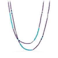david yurman	tweejouxÂ® bead necklace in amethyst, turquoise, and lapis lazuli