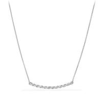 david yurman	paveflex station necklace with diamonds in 18k white gold