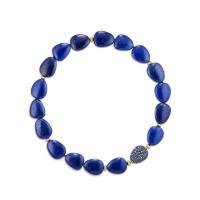 david yurman	delta bead necklace with lapis lazuli, blue and gray sapphire and 18k gold