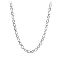 david yurman	cushion link necklace with blue sapphires, 9.5mm