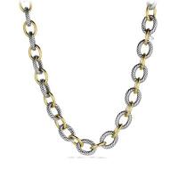 david yurman	extra-large oval link necklace with 18k gold