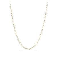 david yurman	oval and cable link chain necklace in 18k gold
