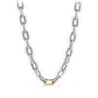 david yurman	dy madison chain large necklace with 18k bonded gold, 13.5mm
