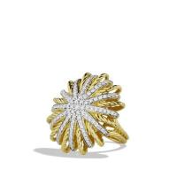 david yurman	starburst ring with diamonds in 18k gold