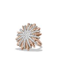 david yurman	starburst ring with diamonds in rose gold