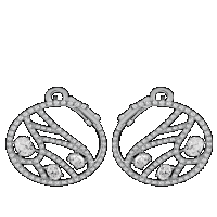 damiani white gold and diamonds earrings