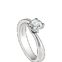 damiani beauty – white gold solitaire ring
