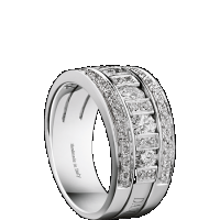damiani white gold and diamond ring