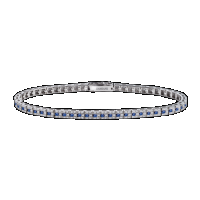 damiani white gold bracelet with diamonds and sapphires