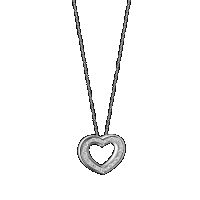 damiani white gold and diamonds heart necklace