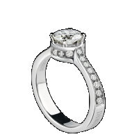 damiani belle epoque – white gold solitaire ring