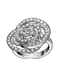 Damiani white gold and diamond ring