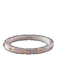damiani cappuccino ceramic and pink gold with diamond bracelet