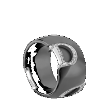 damiani black ceramic, white gold and diamonds ring