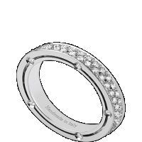damiani white gold and diamond ring