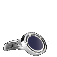 damiani cufflinks in gold, steel and lapis