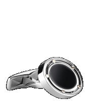damiani cufflinks in gold, steel and onyx