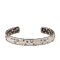 damiani bracelet in pink gold, diamonds, black and white ceramic