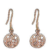 damiani pink gold earrings with diamonds