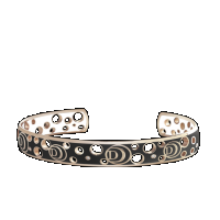 damiani bracelet in pink gold, diamonds, white and black ceramic