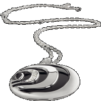 damiani silver, diamond and onyx necklace