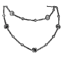 damiani silver, diamond and onyx necklace