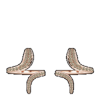 damiani pink gold and brown diamonds earrings