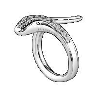 damiani white gold ring with diamonds