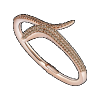damiani pink gold bracelet with brown diamonds